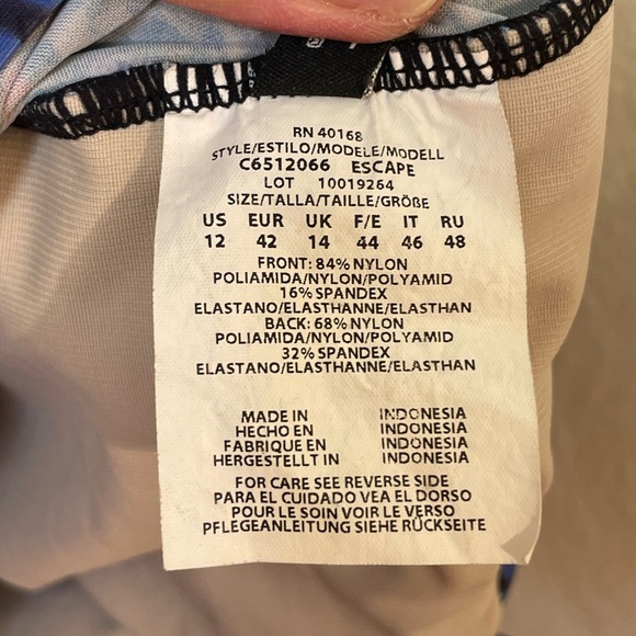 Miraclesuit Escape Casablanca Criss Cross One Piece Swimsuit Size 12 - Picture 7 of 11